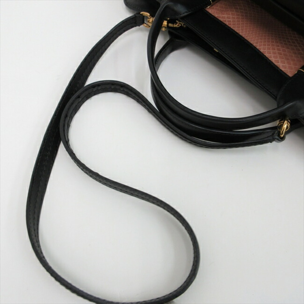 Chloe Bag Crossbody Black Pink Python Leather - image 6